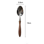 Pear Original Wood Handle Tableware 304 Stainless Steel Western Steak Knife And Fork Spoon - Grand Goldman