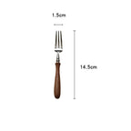 Pear Original Wood Handle Tableware 304 Stainless Steel Western Steak Knife And Fork Spoon - Grand Goldman