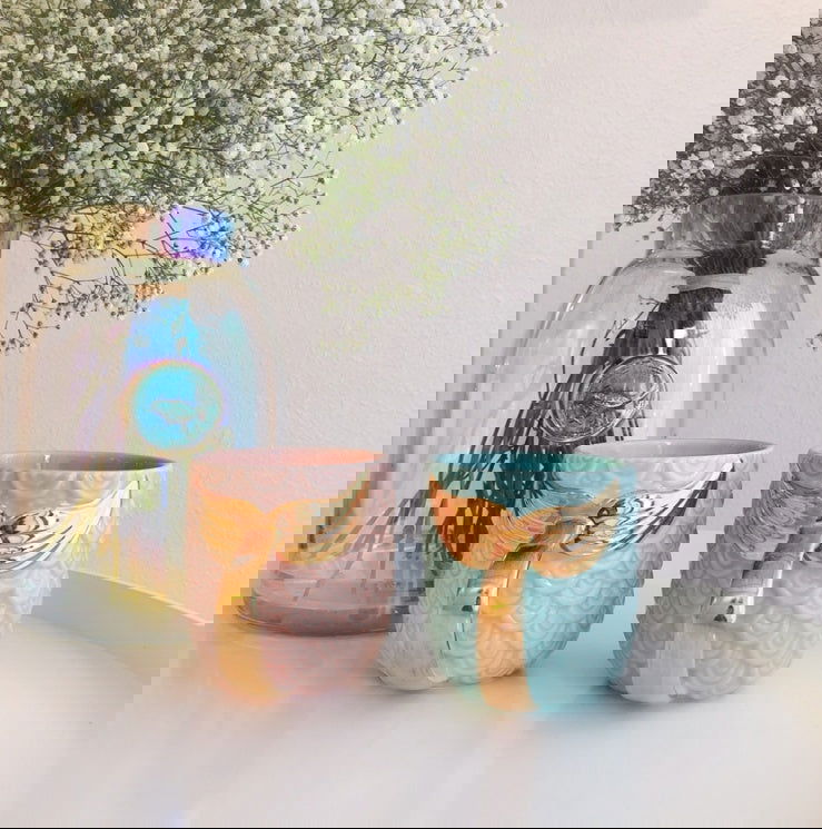 Pearl glaze golden mermaid tail large capacity water cup drink cup juice cup - Grand Goldman