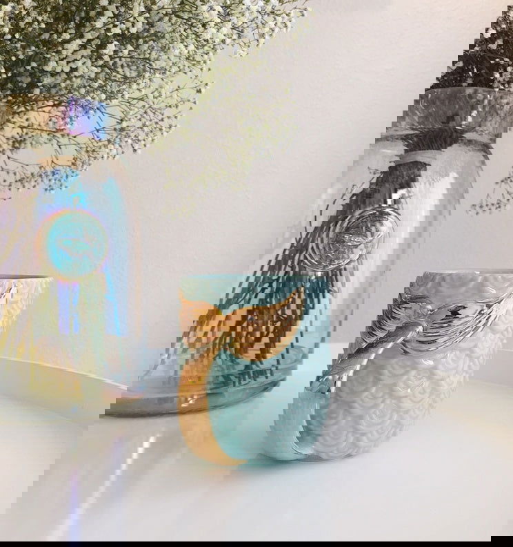 Pearl glaze golden mermaid tail large capacity water cup drink cup juice cup - Grand Goldman