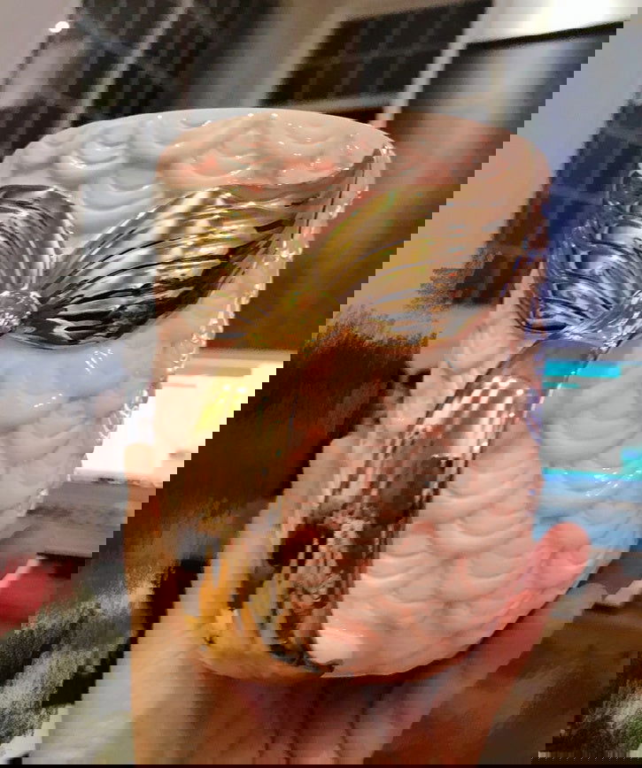 Pearl glaze golden mermaid tail large capacity water cup drink cup juice cup - Grand Goldman