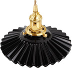 Pendant Light with Clear Striped Glass Lmapshade, Brass Vintage Pendant Light Adjustable Hanging Light for Kitchen Island Dining Room Hallway - Grand Goldman