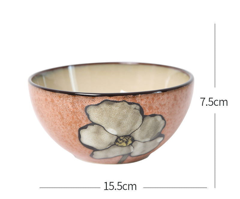 Personalized Household Korean Hand-painted Retro Rice Bowl - Grand Goldman