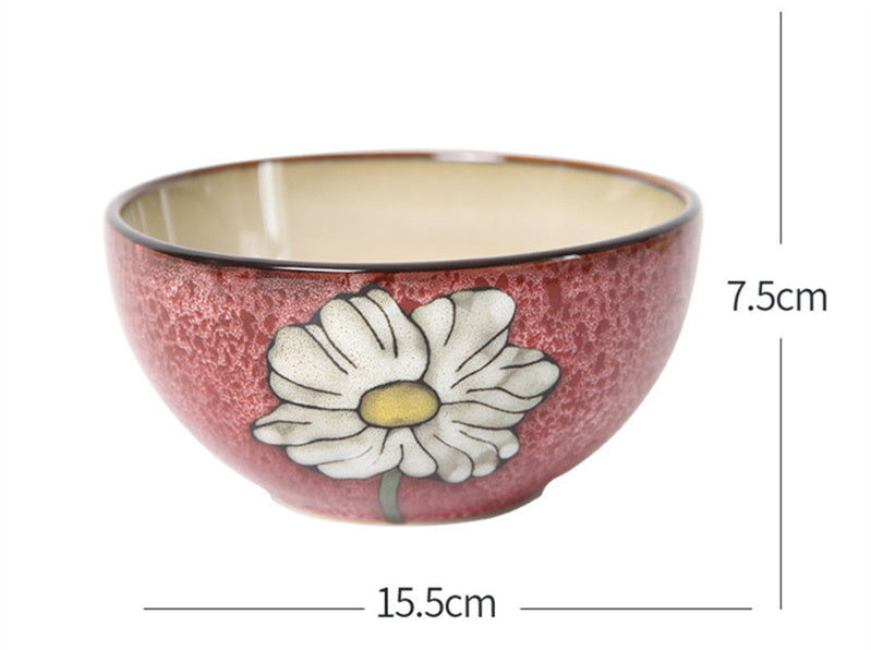 Personalized Household Korean Hand-painted Retro Rice Bowl - Grand Goldman