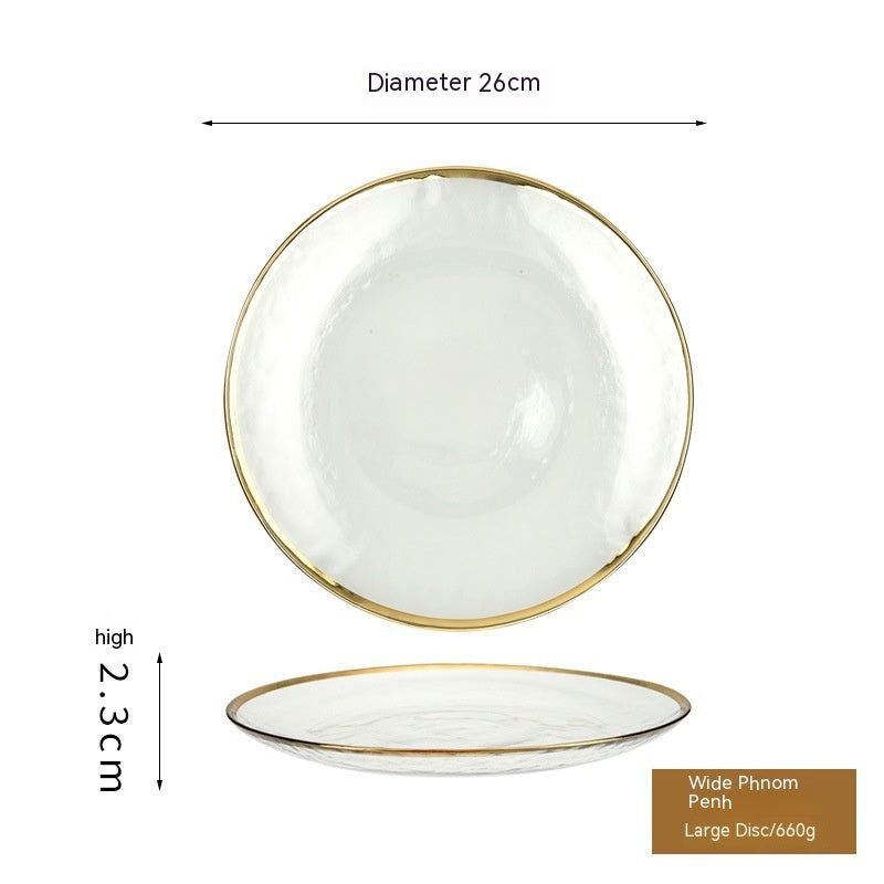 Phnom Penh Fruit Plate Creative Set Glass Plate Household - Grand Goldman