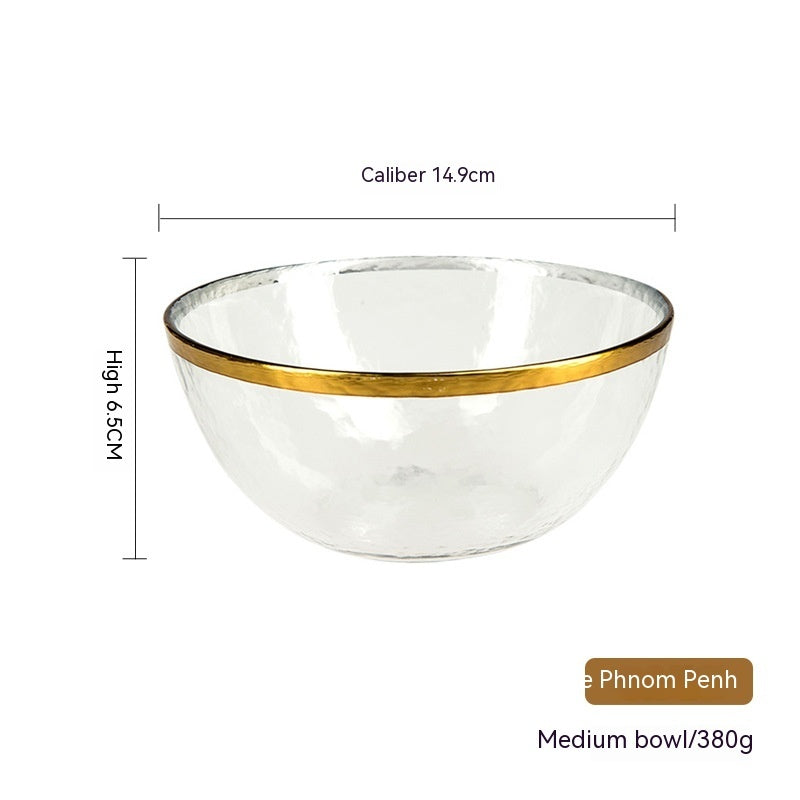 Phnom Penh Fruit Plate Creative Set Glass Plate Household - Grand Goldman