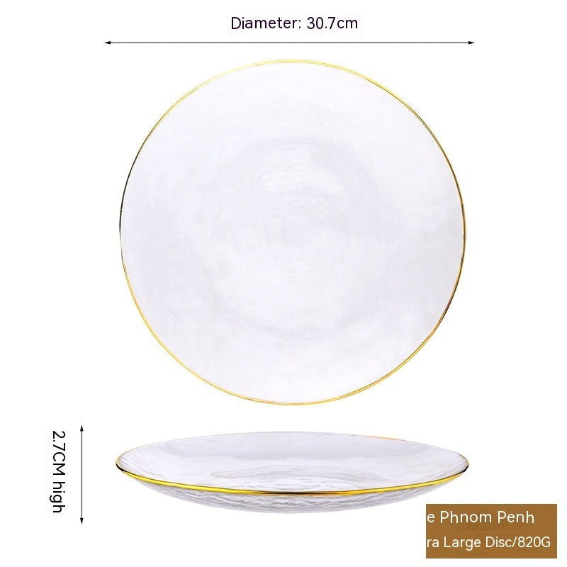 Phnom Penh Fruit Plate Creative Set Glass Plate Household - Grand Goldman