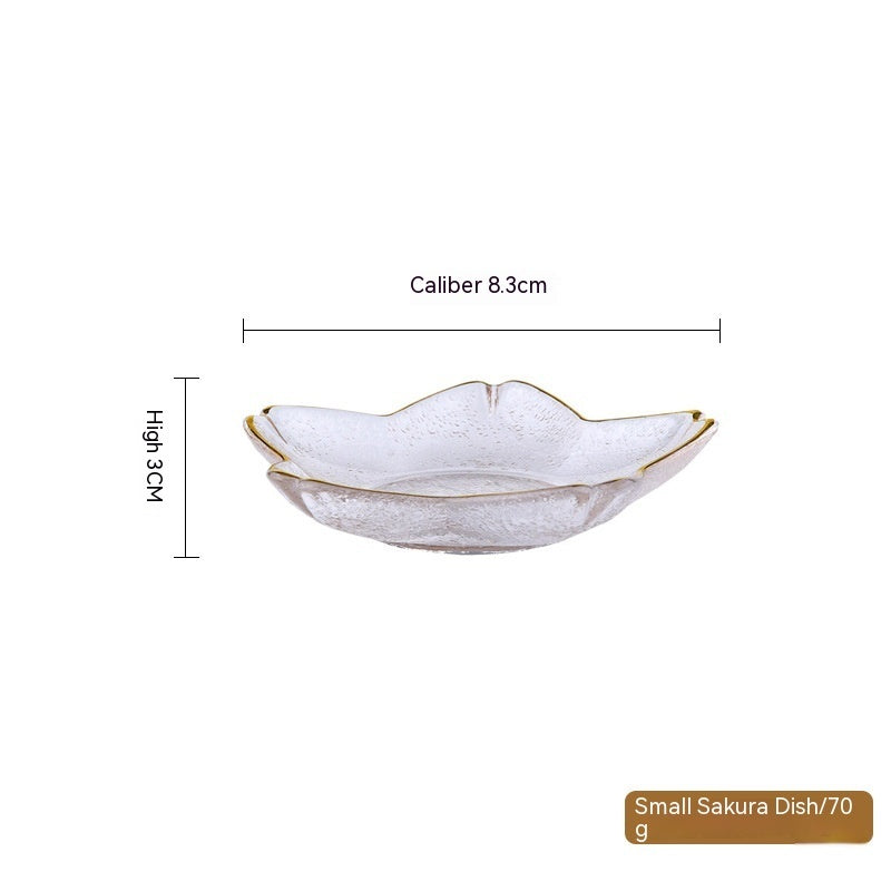 Phnom Penh Fruit Plate Creative Set Glass Plate Household - Grand Goldman