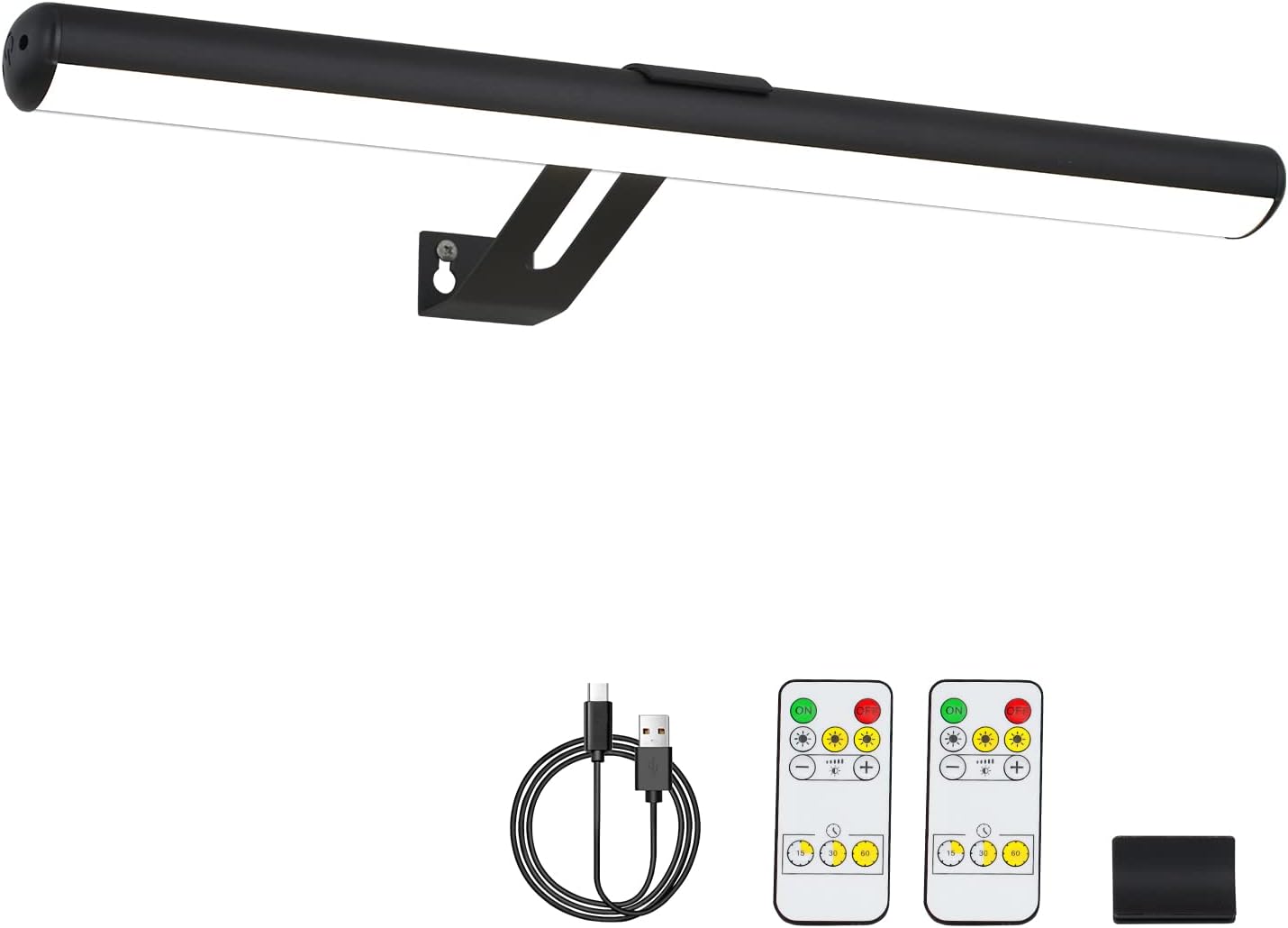 Picture Light Battery Operated, Picture Lights for Wall, Wireless Picture Light with 2 Remotes, Picture Light for Paintings, 16 LED, 3Modes, 300LM Dimmable Light with Timer for Art - Grand Goldman