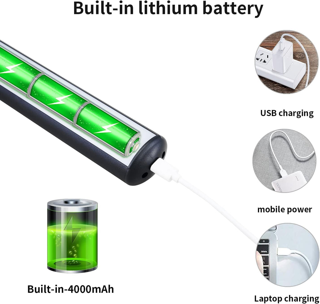 Picture Light Battery Operated, Picture Lights for Wall, Wireless Picture Light with 2 Remotes, Picture Light for Paintings, 16 LED, 3Modes, 300LM Dimmable Light with Timer for Art - Grand Goldman