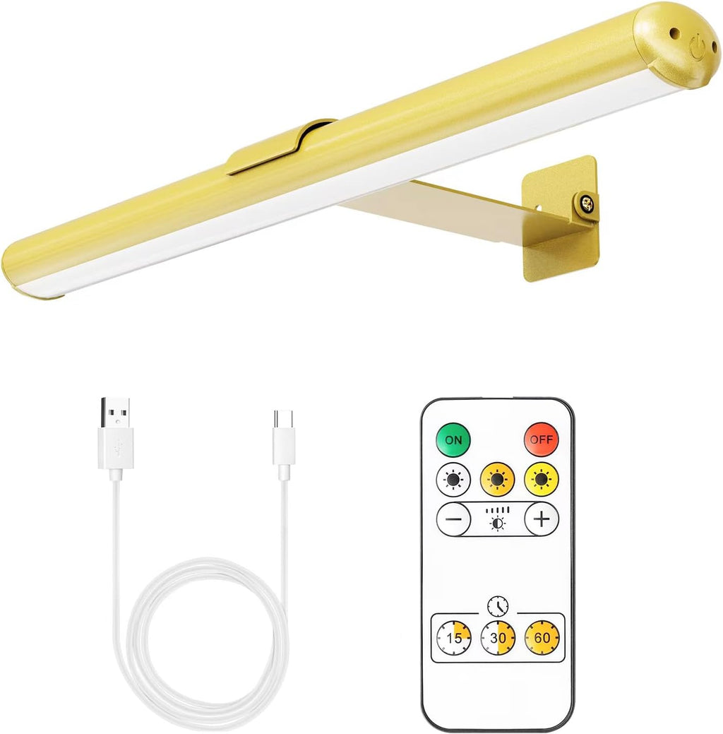 Picture Light, Wall Lights Wireless, Metal Body high Bright Picture Art Dart Board, Large Wall Art Lights, 300 lumens Adjustable Brightness - Grand Goldman