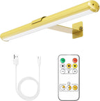 Picture Light, Wall Lights Wireless, Metal Body high Bright Picture Art Dart Board, Large Wall Art Lights, 300 lumens Adjustable Brightness - Grand Goldman