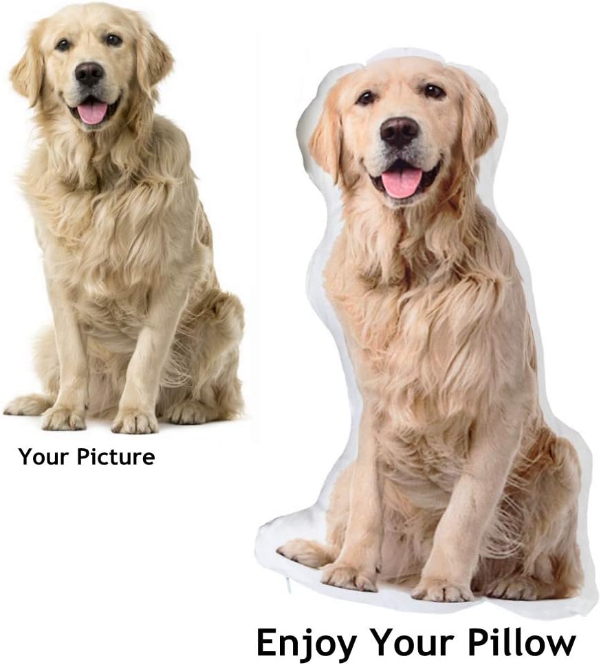 Picture Pillow Custom Pet Pillow Dog Pillows Gift (14", Colorful) - Grand Goldman