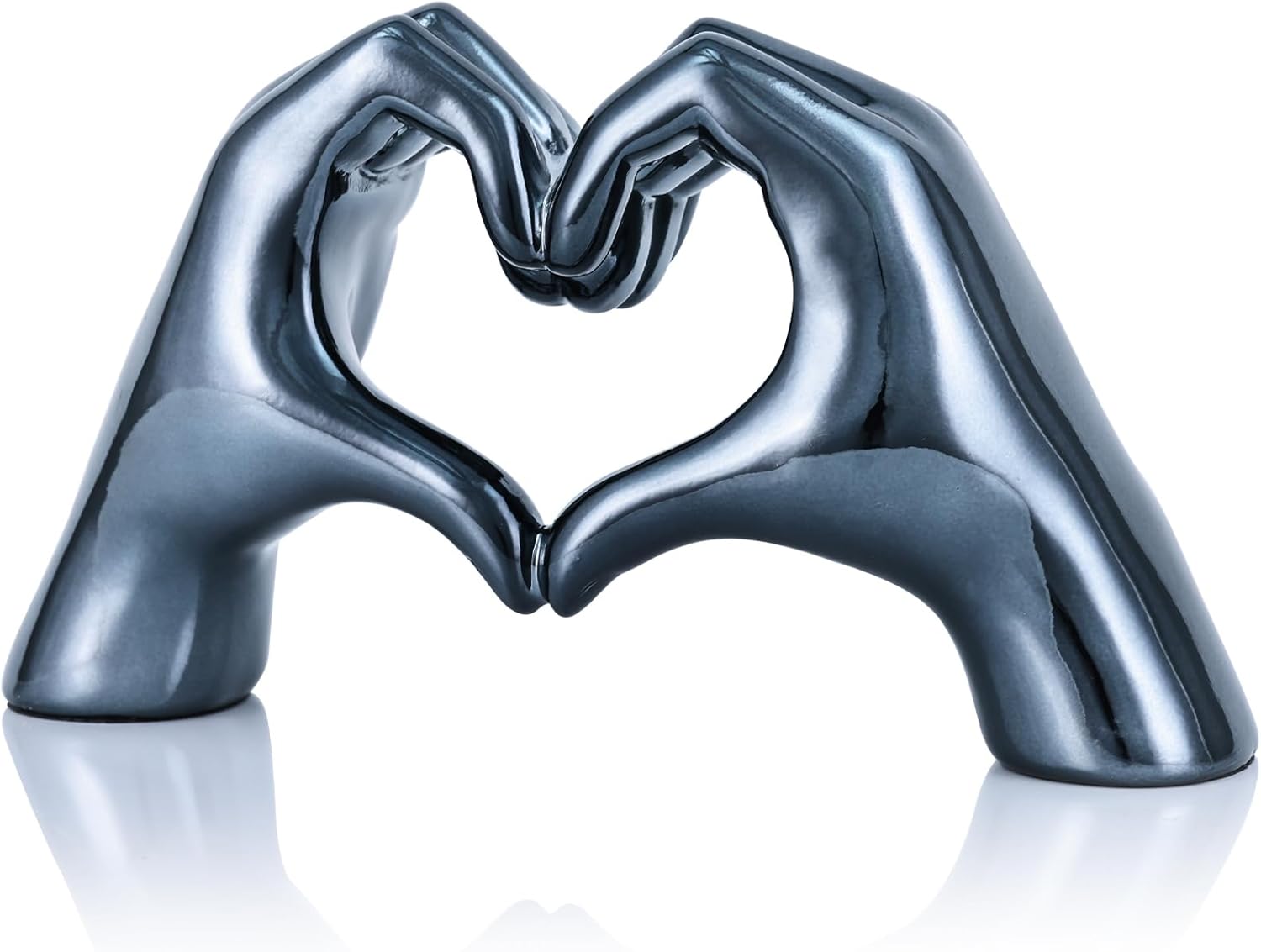 Pink Heart Hands Decor for Living Room Bedroom Bookshelf Coffe Table, Love Centerpieces Aesthetic Statue and Sculpture Boho Wedding Accents Decorations, Knick Knacks Home Decor for Shelves para - Grand Goldman