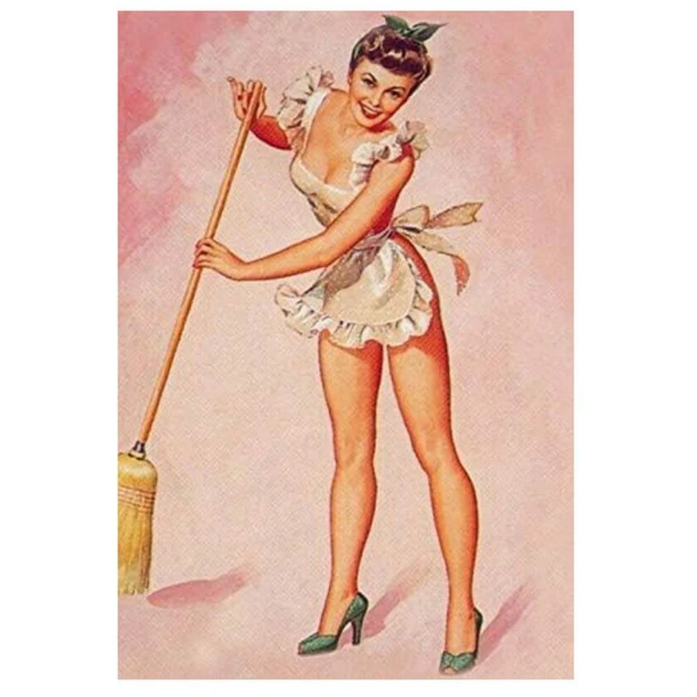 Pinup Girls Tin Sign Vintage Plaque Metal Plate Retro Wall Art Posters for Man Cave Garage Cafe Bar Pub Iron Painting Decoration - Grand Goldman