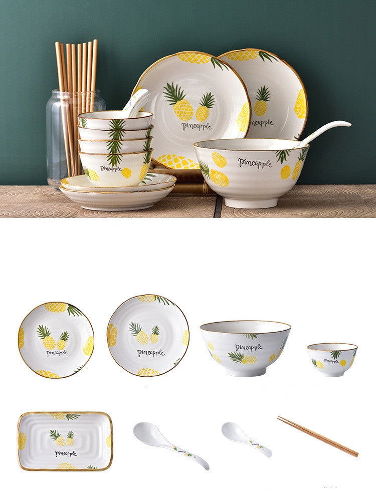 Plate Dish Plate Household Ceramic Dish Dinner Plate Net Celebrity Creative Square Plate Japanese Disc Tableware Set - Grand Goldman