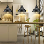 Plug in Pendant Light, 15FT Hanging Lights with Plug in Cord, On/Off Switch, Industrial Pendant Light with Plug in Cord, Metal Hanging Lamps for Living Room, Kitchen, Dining Room, Bedroom - Grand Goldman