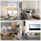 Plug in Pendant Light, 15 FT Hanging Lamp with Plug in Cord, On/Off Switch, Pendant Lighting with Fabric Shade, Hanging Light Fixture for Living Room, Bedroom, Dining Room, Kitchen (Beige) - Grand Goldman