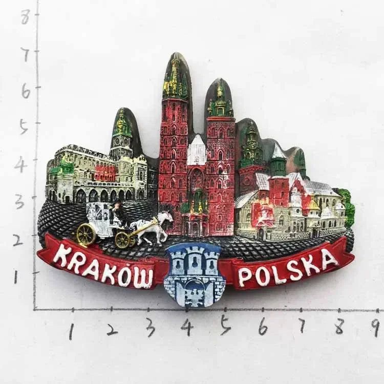 Poland Wavel Castle KRAKOW Fridge Magnets Wroclaw Castle Tourist Souvenirs Magnetic Sticker Home Decoration Polska Gifts Idea - Grand Goldman