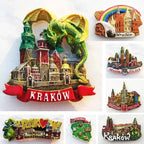 Poland Wavel Castle KRAKOW Fridge Magnets Wroclaw Castle Tourist Souvenirs Magnetic Sticker Home Decoration Polska Gifts Idea - Grand Goldman