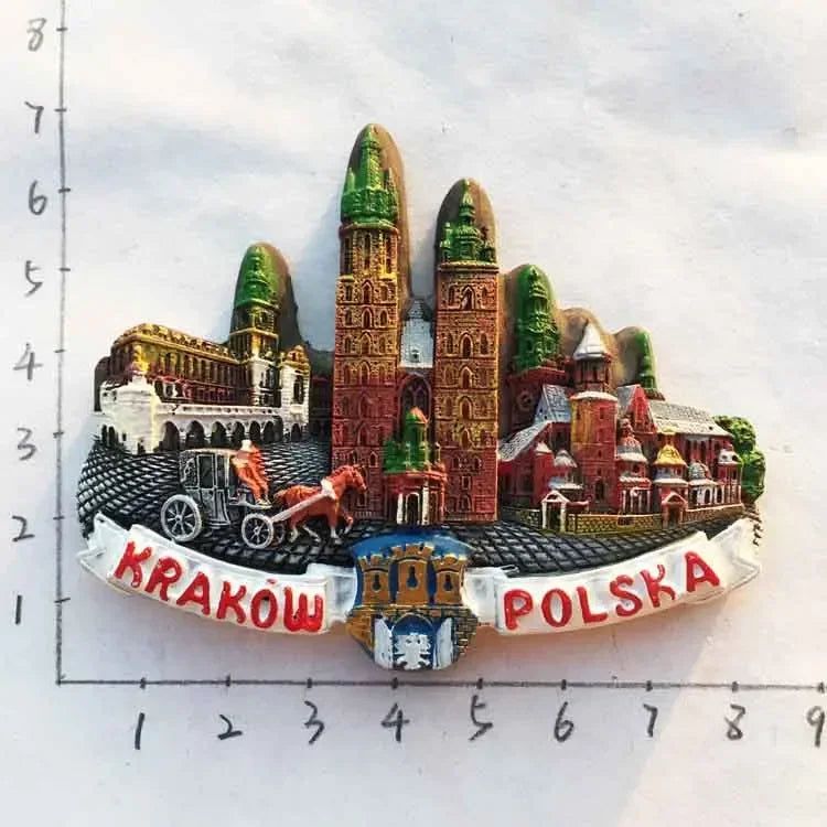 Poland Wavel Castle KRAKOW Fridge Magnets Wroclaw Castle Tourist Souvenirs Magnetic Sticker Home Decoration Polska Gifts Idea - Grand Goldman