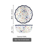 Polish Lace Bowl Home Use Set Good-looking Ceramic Nordic Bowl Plate Tableware Binaural - Grand Goldman