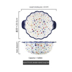 Polish Lace Bowl Home Use Set Good-looking Ceramic Nordic Bowl Plate Tableware Binaural - Grand Goldman