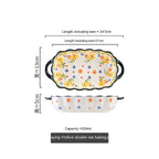 Polish Lace Bowl Home Use Set Good-looking Ceramic Nordic Bowl Plate Tableware Binaural - Grand Goldman