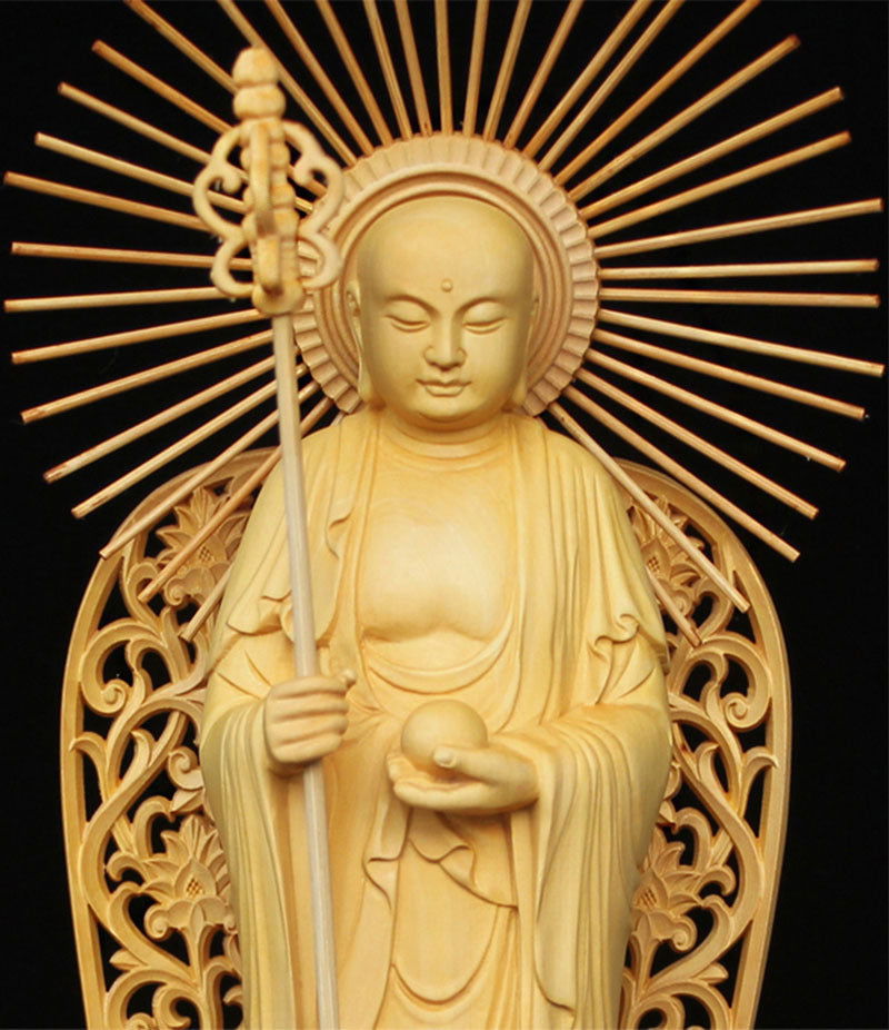 Poplar Wood Carving Buddha Figure Carving - Grand Goldman