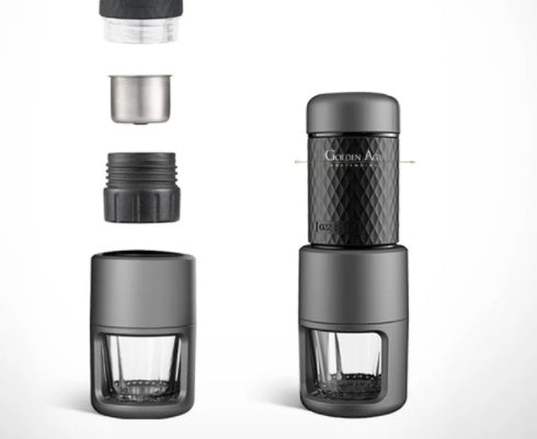 Portable Espresso Coffee Machine Hand Pressure Manual Large-Capacity Outdoor Home Small Mini Travel Coffee Cup - Grand Goldman
