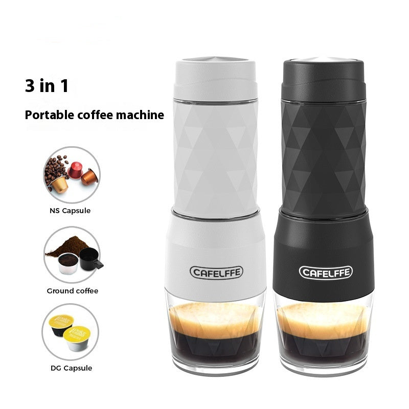 Portable Three In One Travel Hand Press Coffee Machine - Grand Goldman