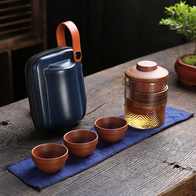 Portable Travel Kung Fu Tea Set Small Set Ceramic Simple Tea Set - Grand Goldman