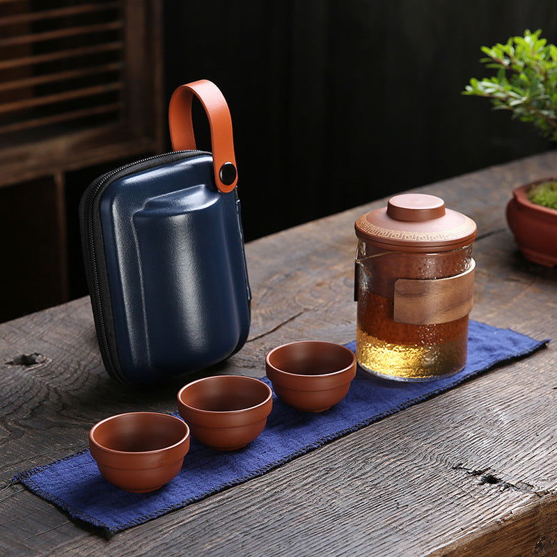 Portable Travel Kung Fu Tea Set Small Set Ceramic Simple Tea Set - Grand Goldman