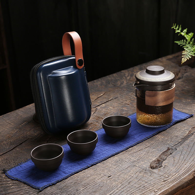 Portable Travel Kung Fu Tea Set Small Set Ceramic Simple Tea Set - Grand Goldman
