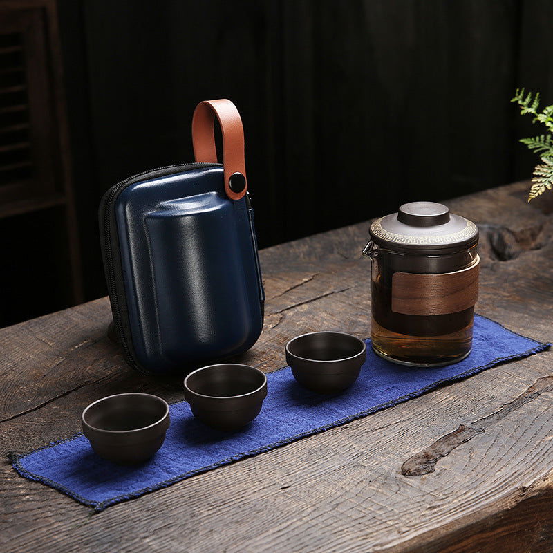 Portable Travel Kung Fu Tea Set Small Set Ceramic Simple Tea Set - Grand Goldman