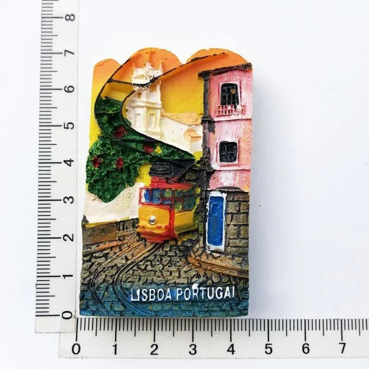 Portugal Fridge Magnet Tourist Souvenir Crafts In Lisbon Tram Cock Portugal Resin Painted Magnet Refrigerator Sticker Collection - Grand Goldman