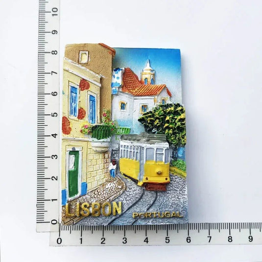 Portugal Fridge Magnet Tourist Souvenir Crafts In Lisbon Tram Cock Portugal Resin Painted Magnet Refrigerator Sticker Collection - Grand Goldman