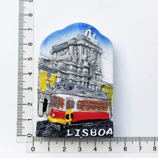 Portugal Fridge Magnet Tourist Souvenir Crafts In Lisbon Tram Cock Portugal Resin Painted Magnet Refrigerator Sticker Collection - Grand Goldman