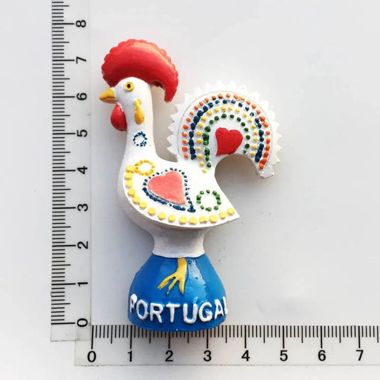 Portugal Fridge Magnet Tourist Souvenir Crafts In Lisbon Tram Cock Portugal Resin Painted Magnet Refrigerator Sticker Collection - Grand Goldman