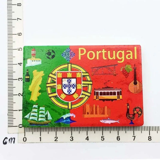 Portugal Fridge Magnet Tourist Souvenir Crafts In Lisbon Tram Cock Portugal Resin Painted Magnet Refrigerator Sticker Collection - Grand Goldman