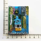 Portugal Fridge Magnets Souvenir Lisbon Tramway Madeira Resin Magnetic Refrigerator Stickers Tourist Souvenir Home Decorations - Grand Goldman