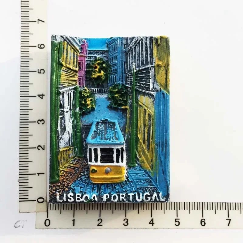 Portugal Fridge Magnets Souvenir Lisbon Tramway Madeira Resin Magnetic Refrigerator Stickers Tourist Souvenir Home Decorations - Grand Goldman