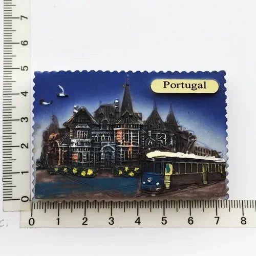Portugal Fridge Magnets Souvenir Lisbon Tramway Madeira Resin Magnetic Refrigerator Stickers Tourist Souvenir Home Decorations - Grand Goldman