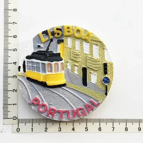 Portugal Fridge Magnets Souvenir Lisbon Tramway Madeira Resin Magnetic Refrigerator Stickers Tourist Souvenir Home Decorations - Grand Goldman