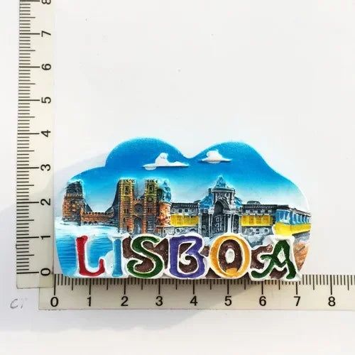 Portugal Fridge Magnets Souvenir Lisbon Tramway Madeira Resin Magnetic Refrigerator Stickers Tourist Souvenir Home Decorations - Grand Goldman