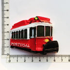 Portugal Fridge Magnets Souvenir Lisbon Tramway Madeira Resin Magnetic Refrigerator Stickers Tourist Souvenir Home Decorations - Grand Goldman