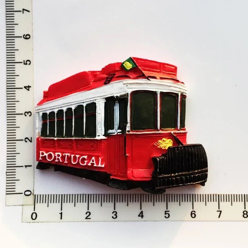 Portugal Fridge Magnets Souvenir Lisbon Tramway Madeira Resin Magnetic Refrigerator Stickers Tourist Souvenir Home Decorations - Grand Goldman