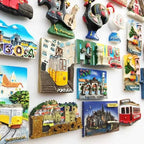 Portugal Fridge Magnets Souvenir Lisbon Tramway Madeira Resin Magnetic Refrigerator Stickers Tourist Souvenir Home Decorations - Grand Goldman