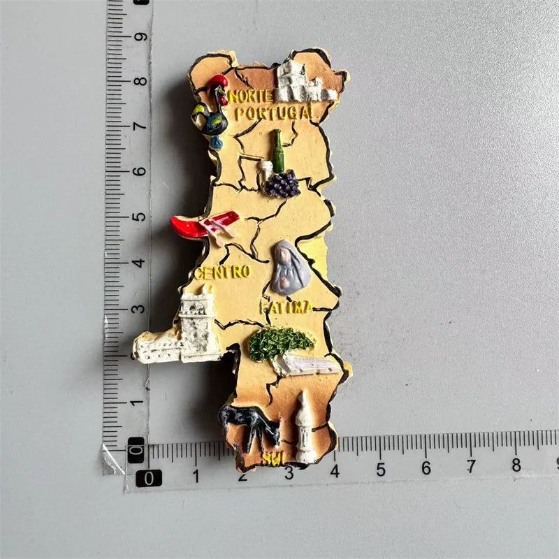 Portugal Fridge Magnets Tourist Souvenir Portuguese Cock Lisboa Tram Guitar Magnetic Refrigerator Sticker Collection Travel Gift - Grand Goldman