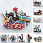 Portugal Fridge Magnets Tourist Souvenir Portuguese Cock Lisboa Tram Guitar Magnetic Refrigerator Sticker Collection Travel Gift - Grand Goldman